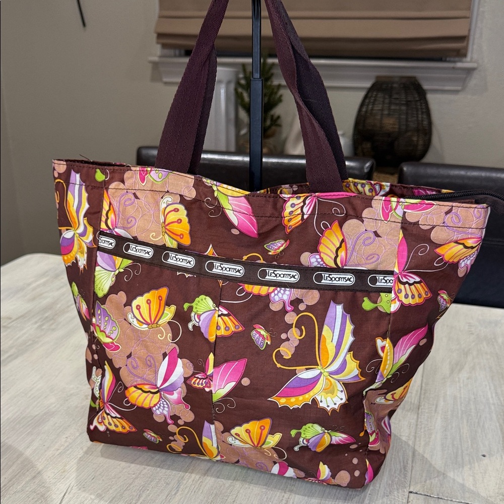 Lesportsac Multicolor Butterfly Tote Bag